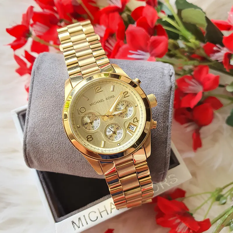 Michael Kors(MK) Chronograph Gold-tone Ladies Watch- MK5055